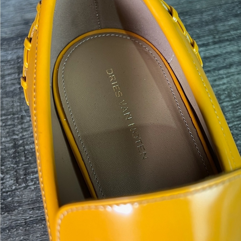 Dries Van Noten Orange Square Toe & Heel Penny Loafer Size 40 - Picture 13 of 17